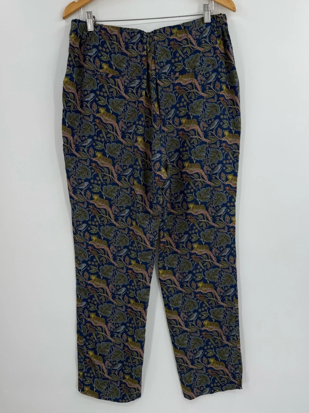 ✦NWT J.Crew 100% Silk Full-Length Easy Pant | Botanical Cheetah Print | 12
